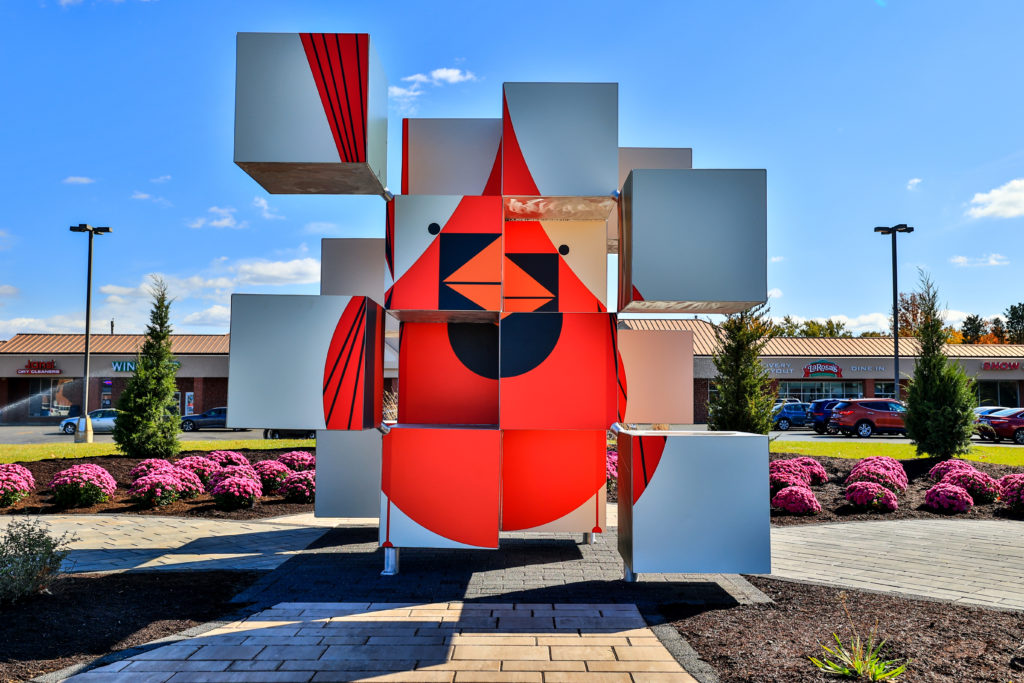 Charley Harper Sculpture Springfield Township Cardinal