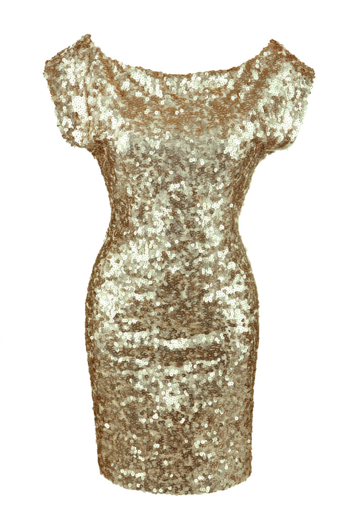 Gold sequin dress