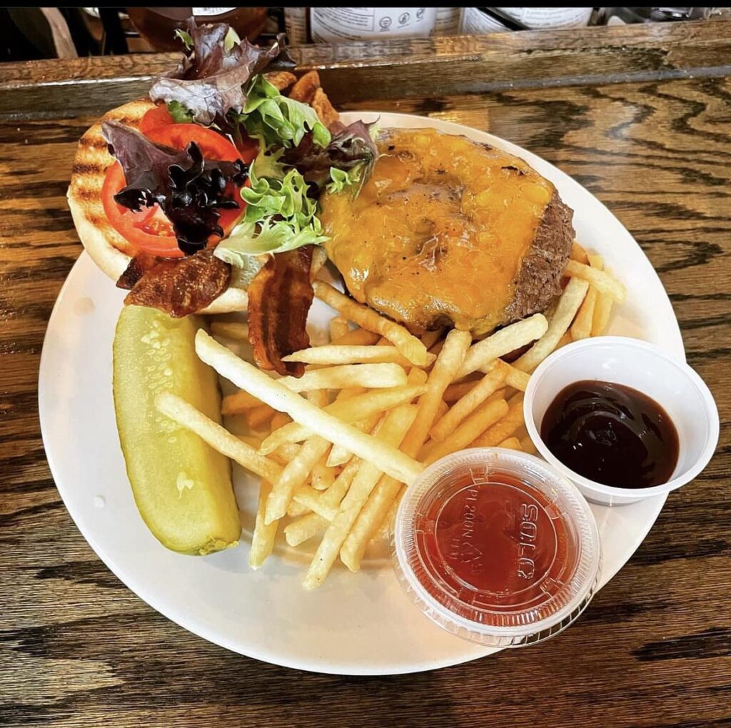burger and fries