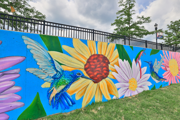 mom's garden mural