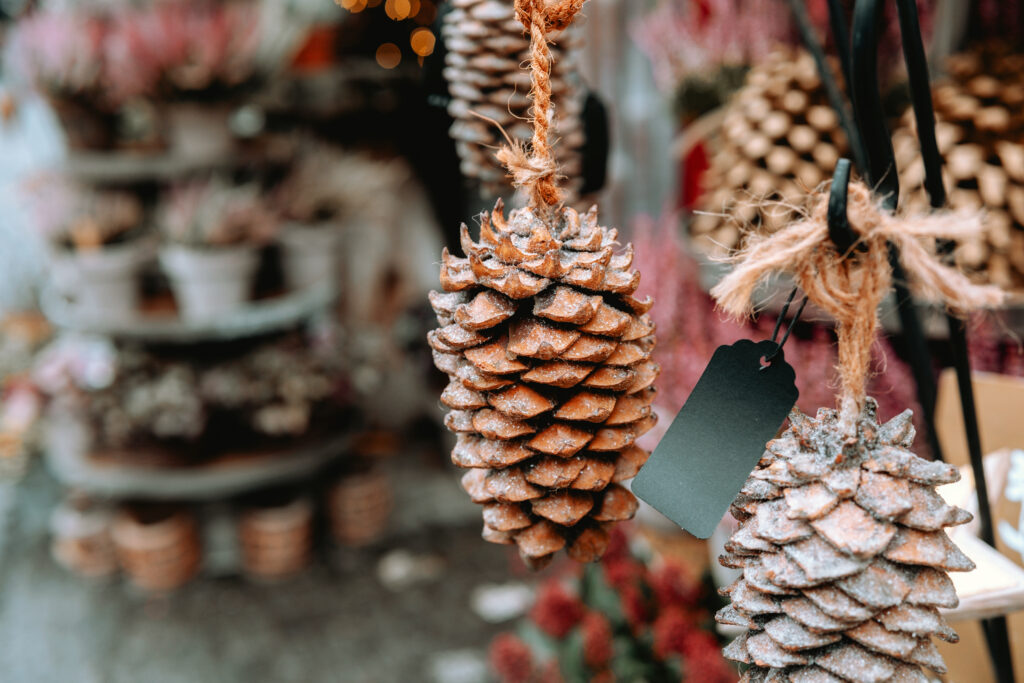 pinecone diy holiday ornament