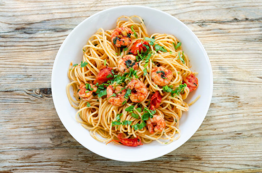 parsley over pasta