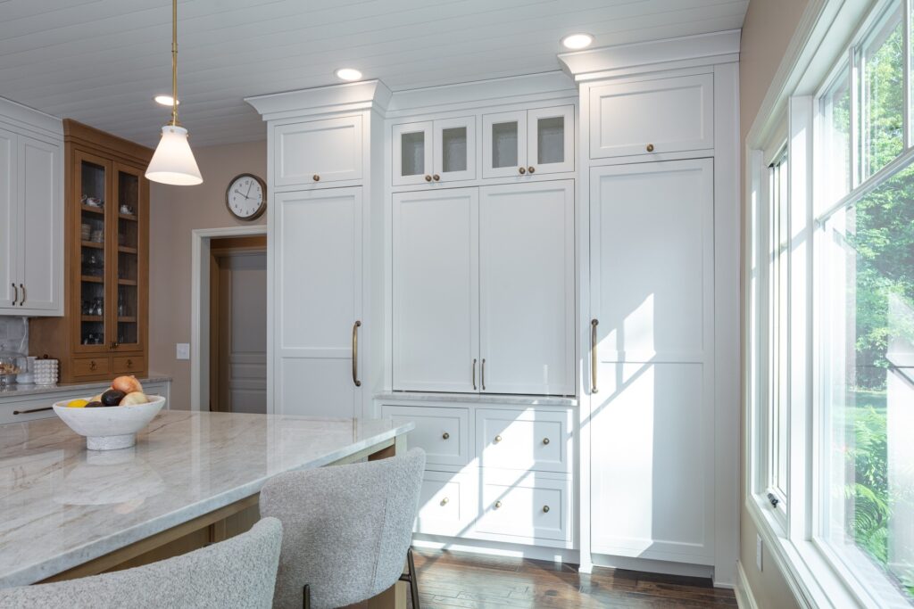 white cabinets